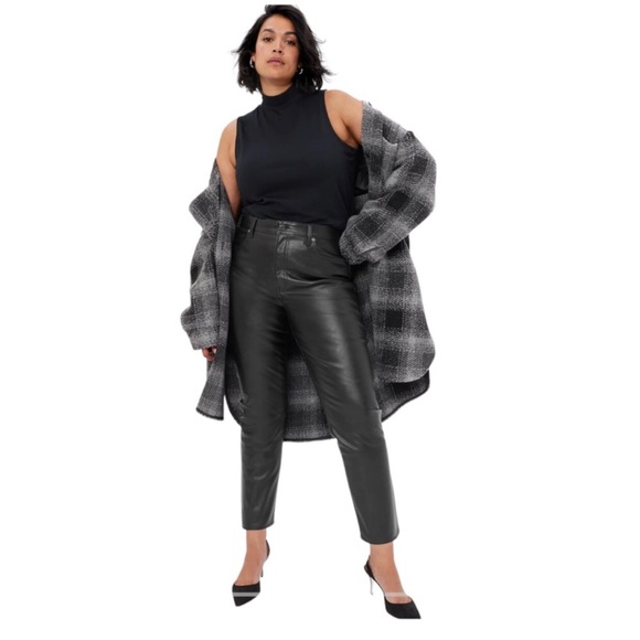 GAP High Rise Faux-Leather Vintage Slim Pants - Picture 6 of 6